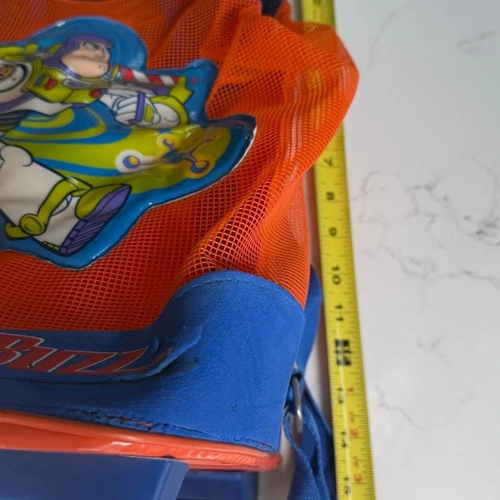 Vintage Disney  Toy Story Buzz Lightyear Rolling Backpack Beach Pool Mesh Bag